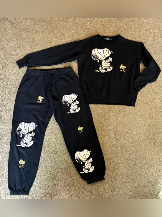 Peanuts Pants - Peanuts Halloween Sweats Outfit Set S Sweatshirt & Joggers Snoopy Trick or Treat